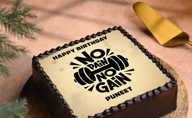 No Pain No Gain Gym Cake