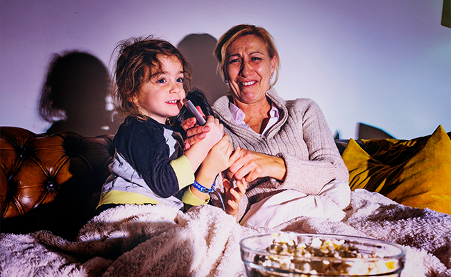 plan a movie night with her favourite films