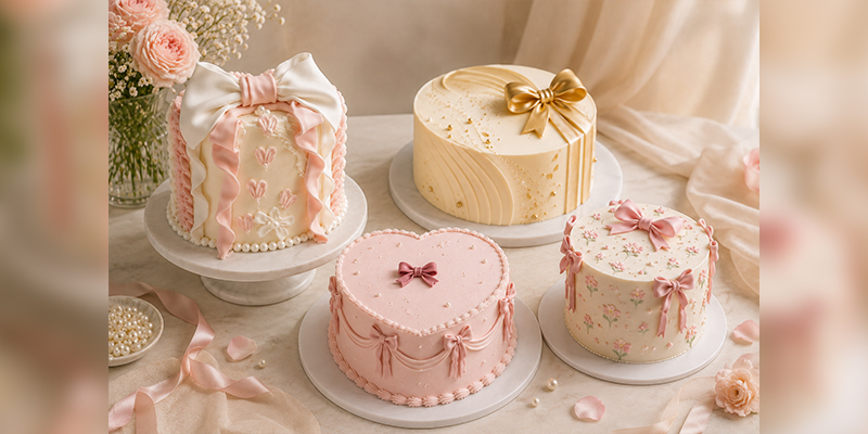 different bow cake designs