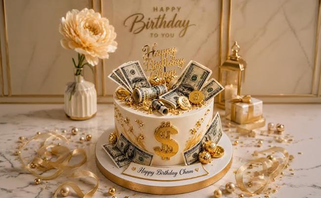 Money-Themed Cake