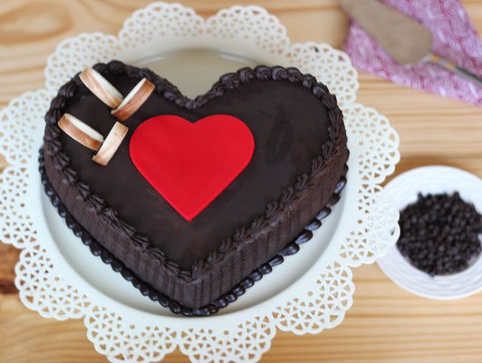 Heart Shaped Double Heart Choco Truffle Cake - Amore Mio ... Heart Shaped Double Heart Choco Truffle Cake - Amore Mio ...